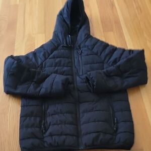 Black Puffer Jacket with Hood
